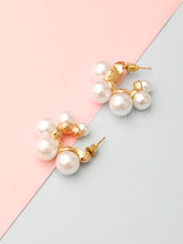 White pearl hoops