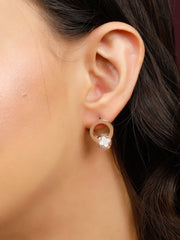 Pearl and Rhinestone gold  Earrings