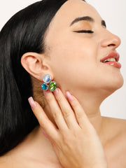 Aesthetic Teal Earrings