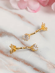 Honeycomb/Golden Grace Studs Earrings