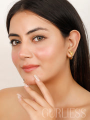 Honeycomb/Golden Grace Studs Earrings