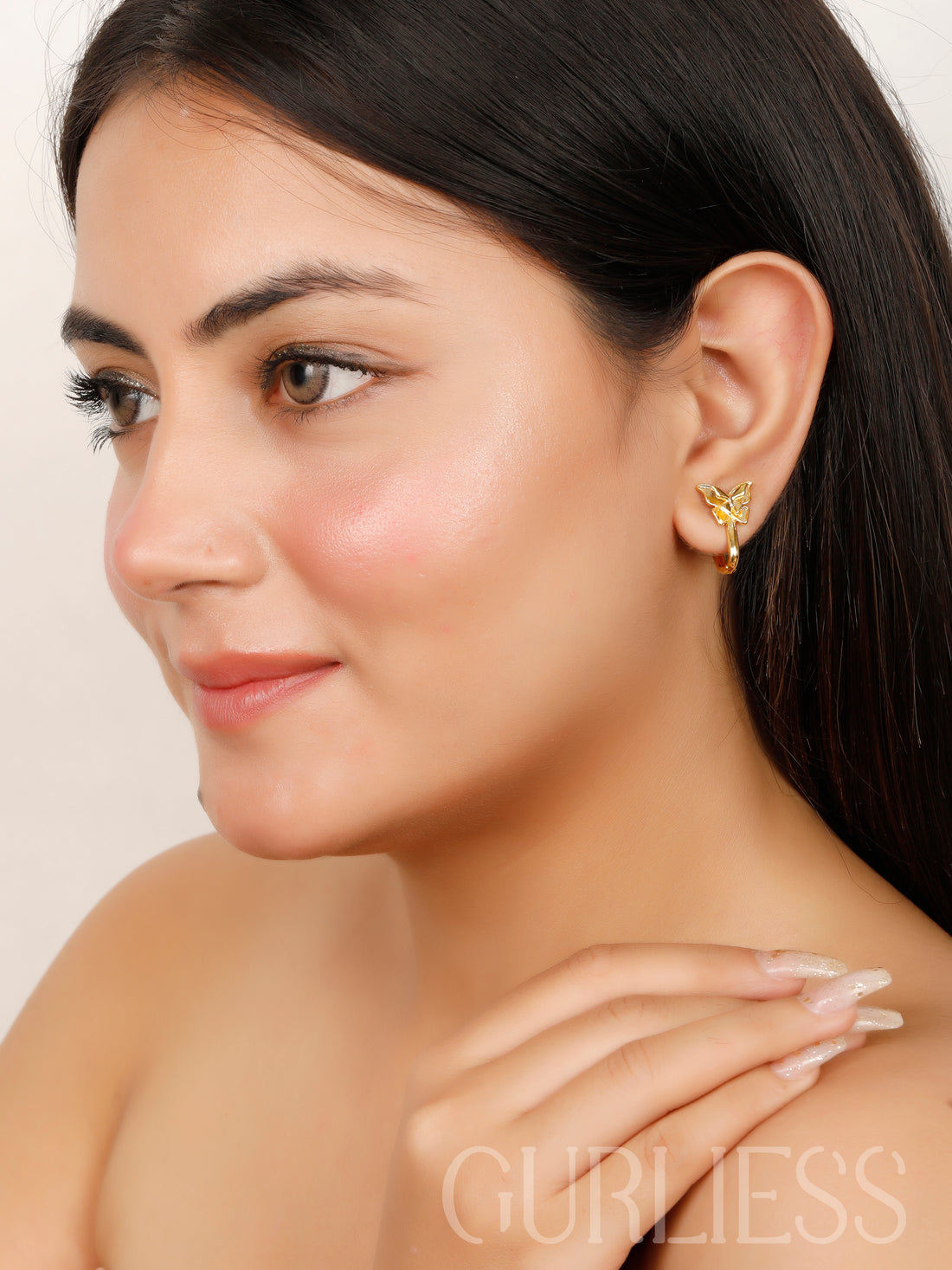 Honeycomb/Golden Grace Studs Earrings