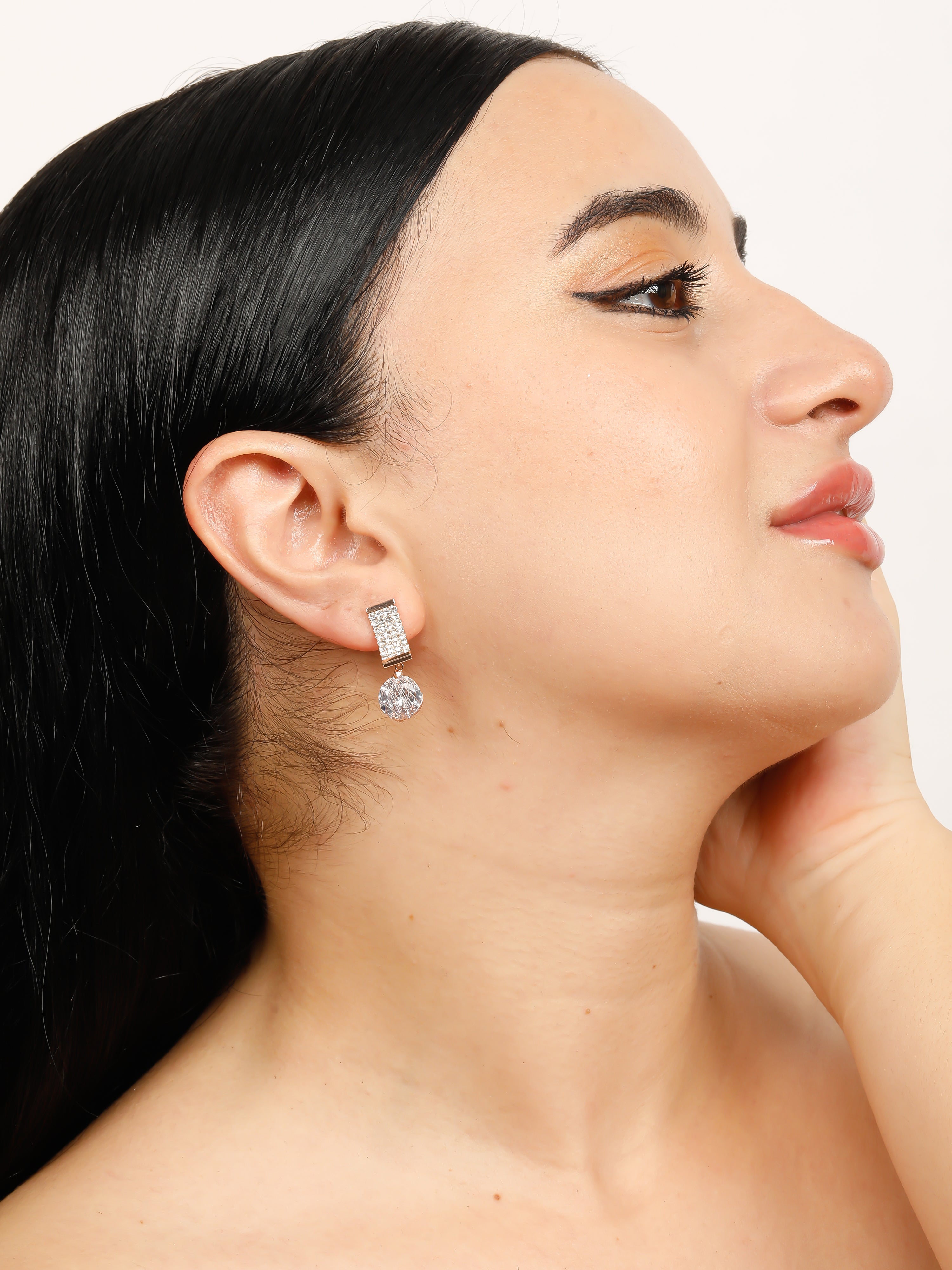 Knit Diamond Rose Gold Earrings