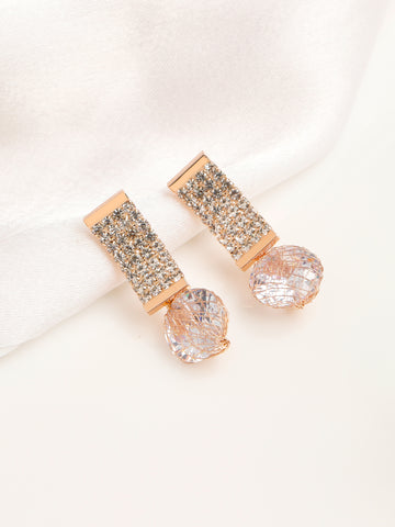 Knit Diamond Rose Gold Earrings