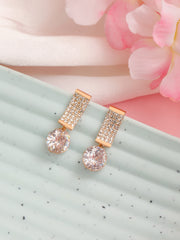Knit Diamond Rose Gold Earrings