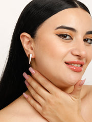 Beauty Pyramid Rose Gold Earrings