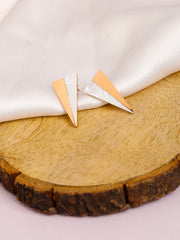 Beauty Pyramid Rose Gold Earrings