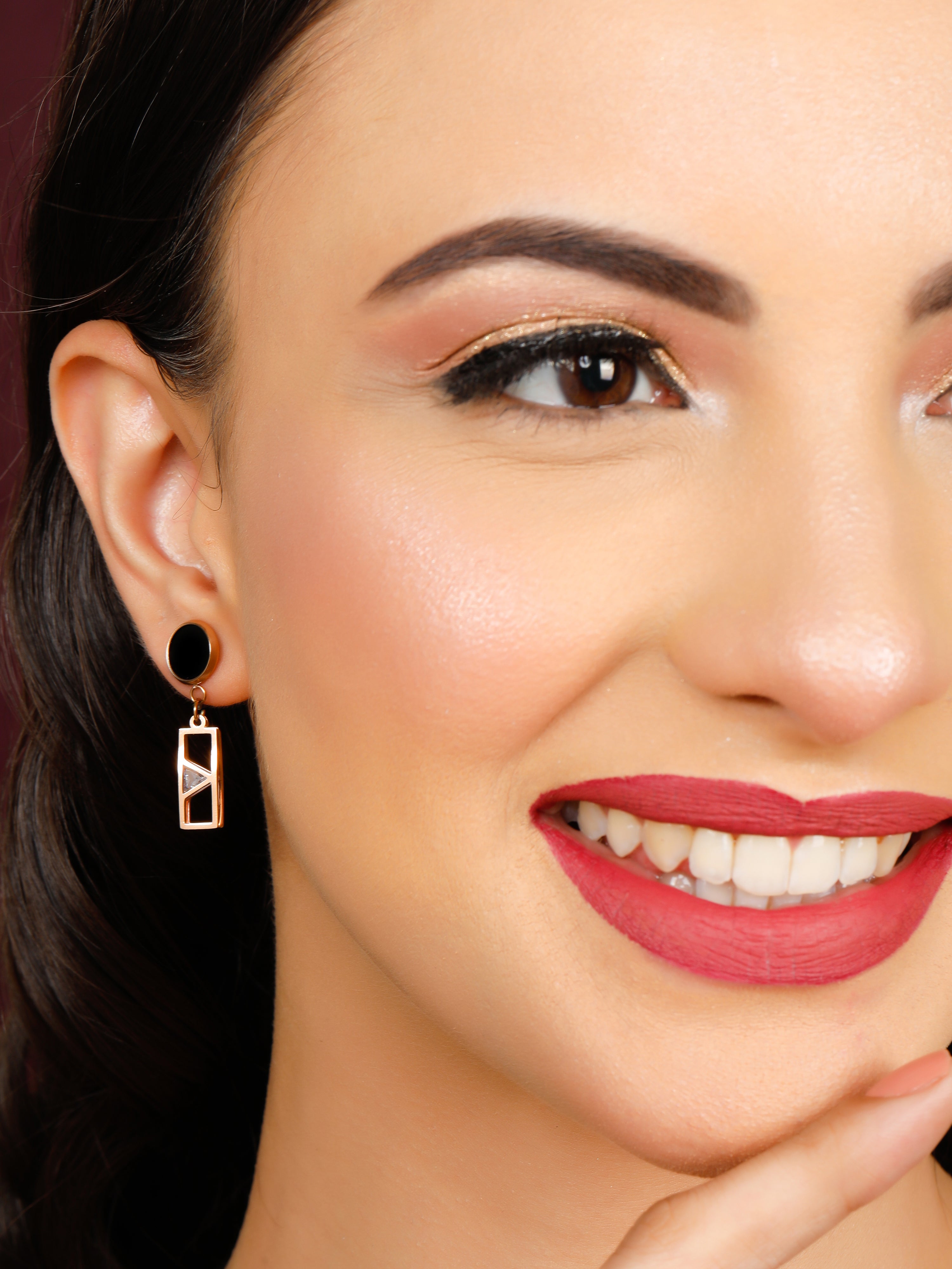 Omega Rose Gold Earrings