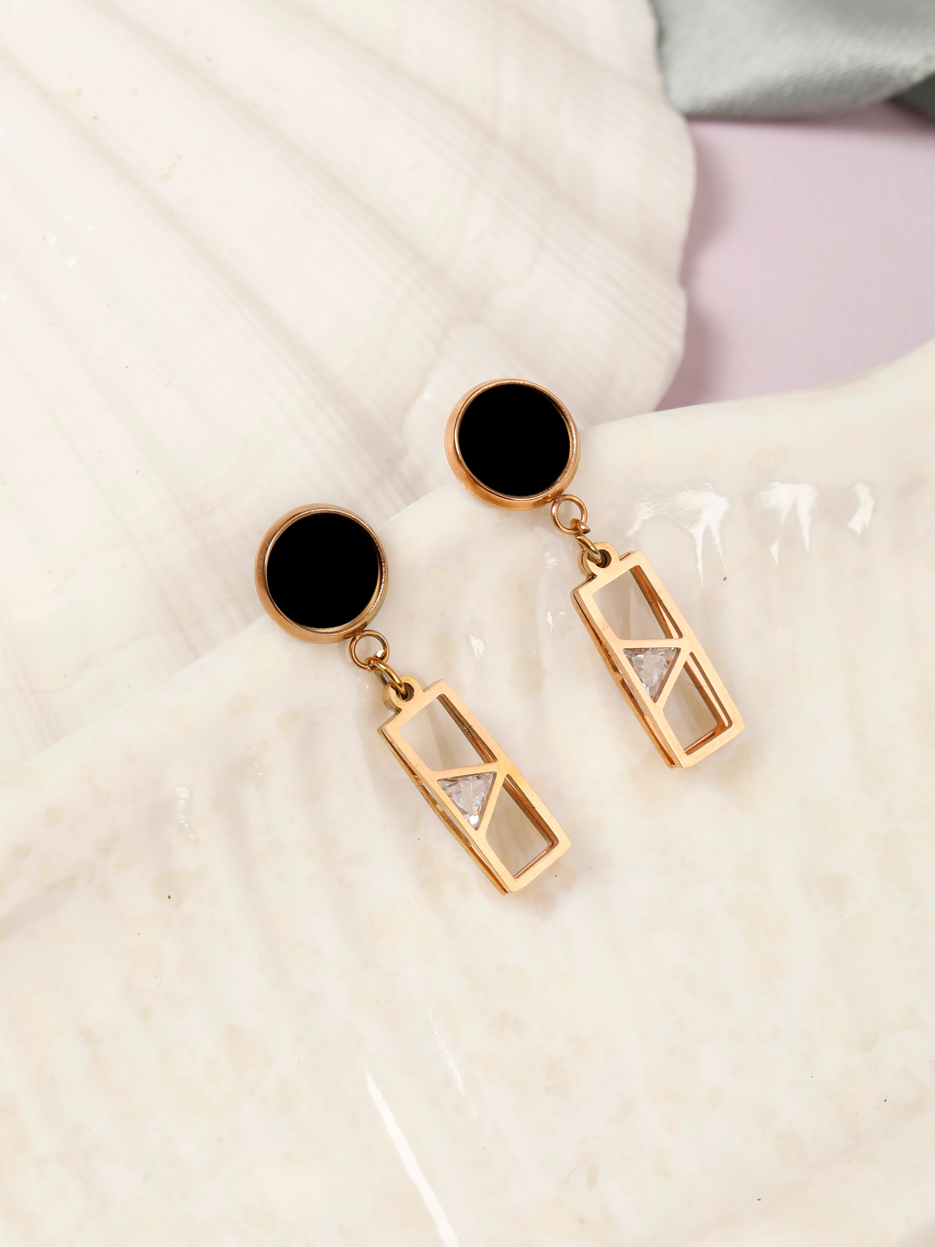 Omega Rose Gold Earrings