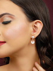 Alansa Circle Rose Gold Earrings