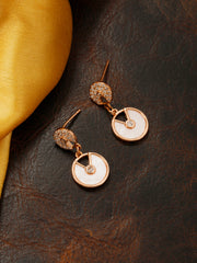 Alansa Circle Rose Gold Earrings