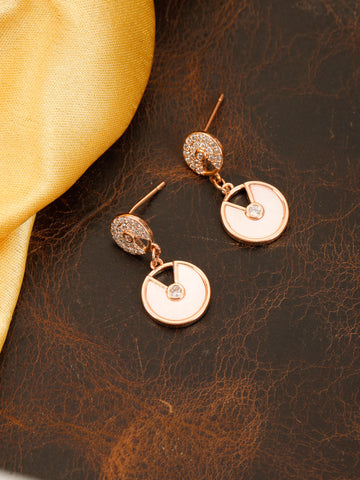 Alansa Circle Rose Gold Earrings