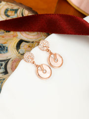Alansa Circle Rose Gold Earrings