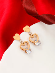 True Love Rose Gold Stud Earrings