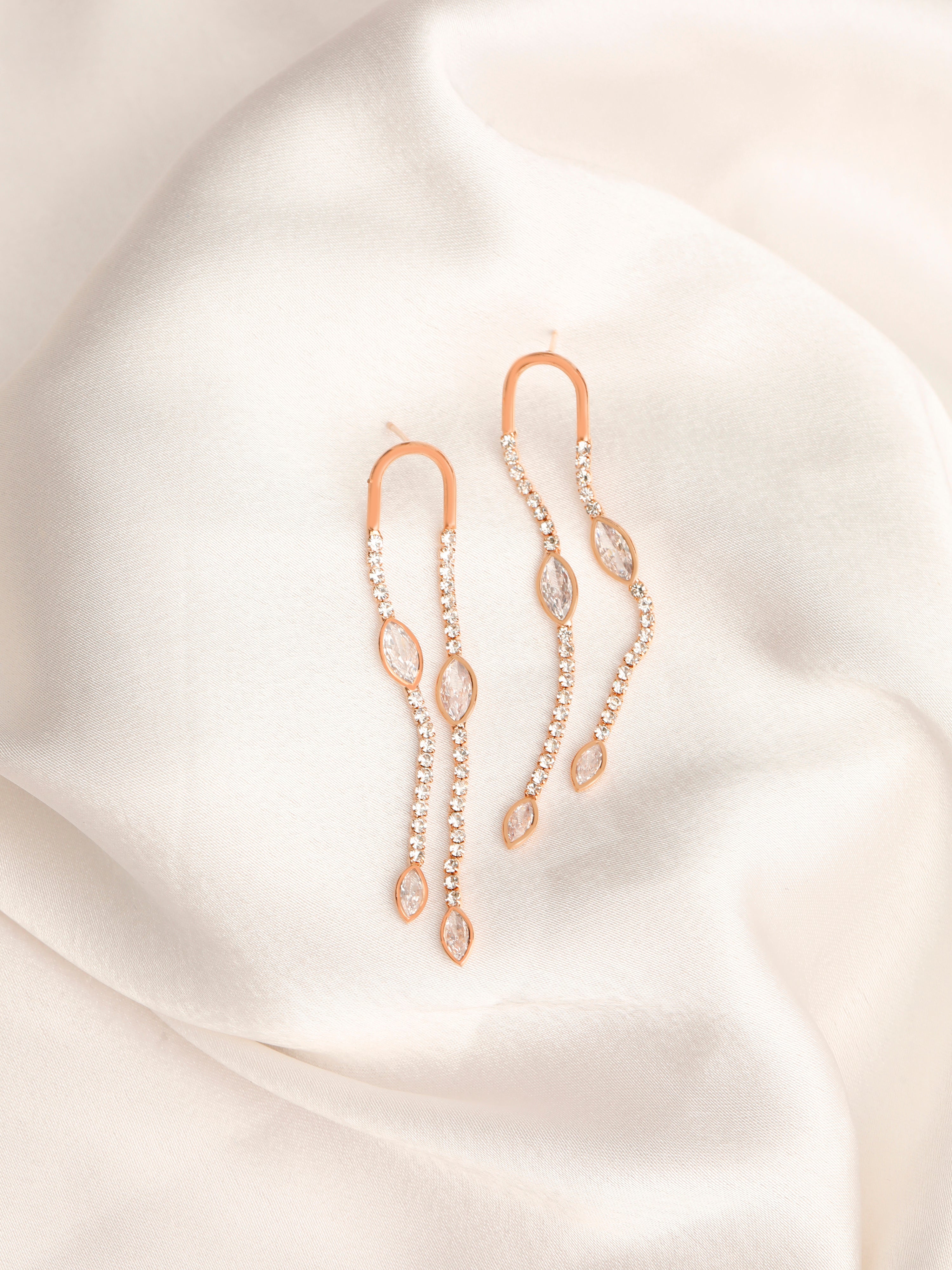 Gizelle Tale Rose Gold Earrings