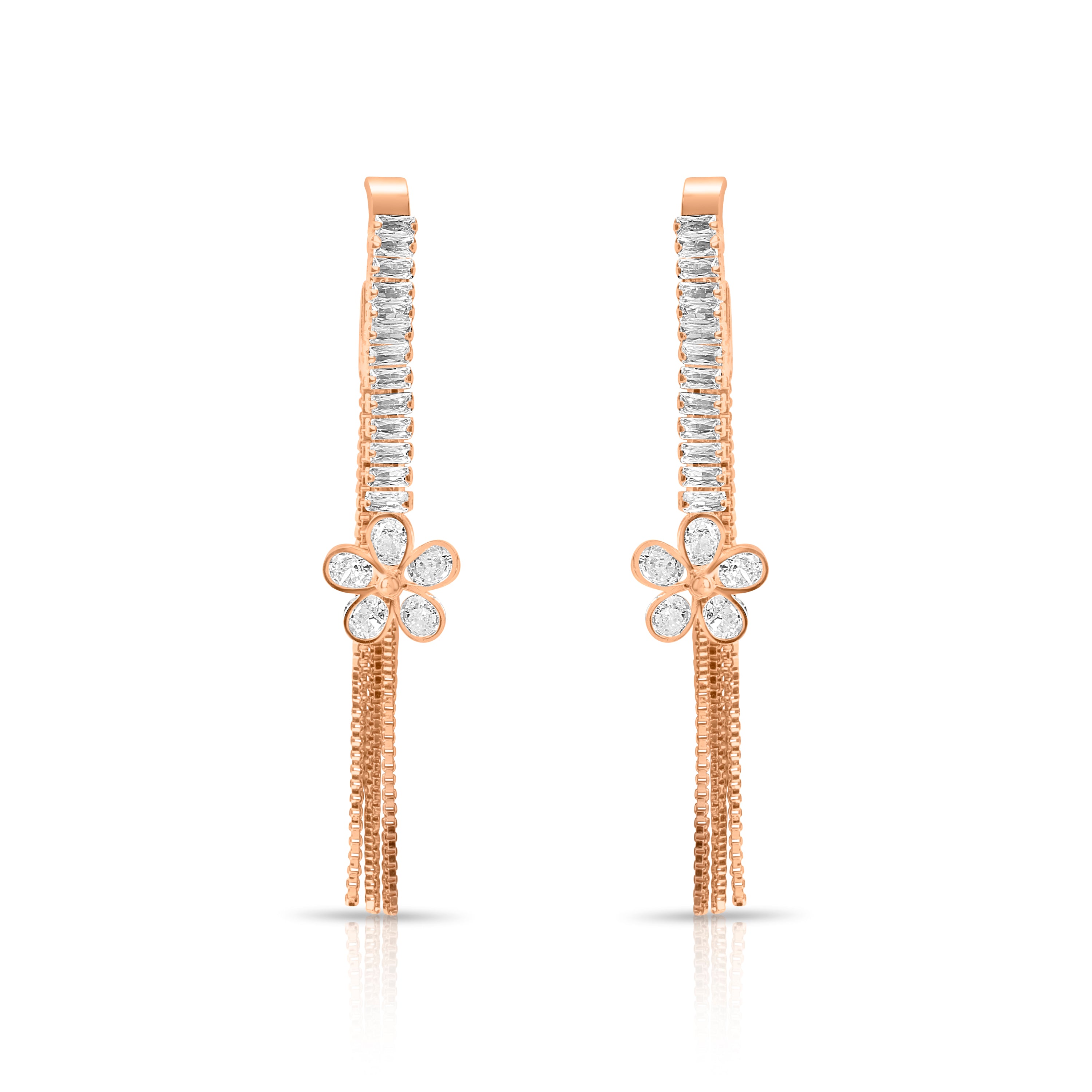 Kirata Zircon Rose Gold Earrings