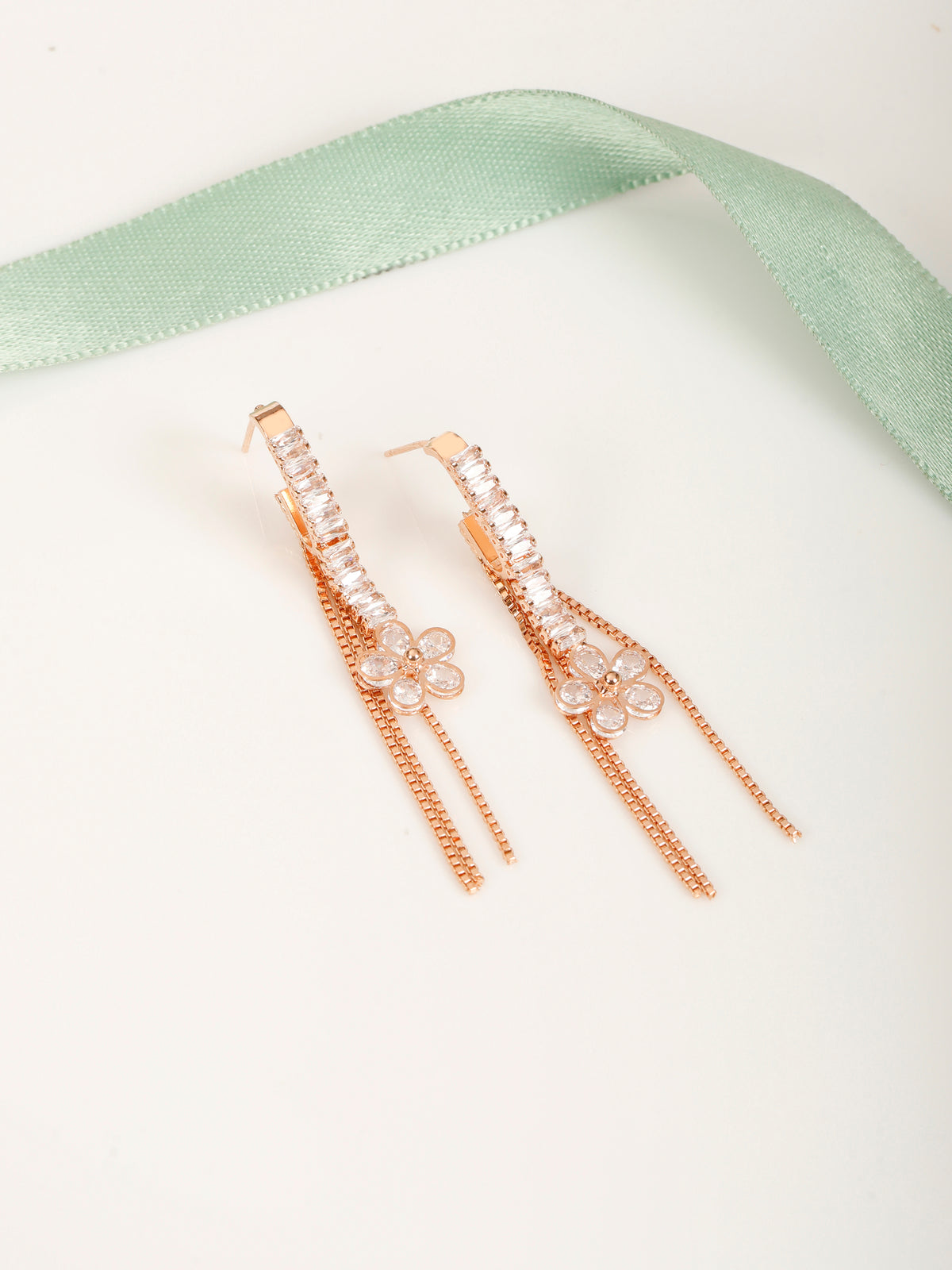 Kirata Zircon Rose Gold Earrings