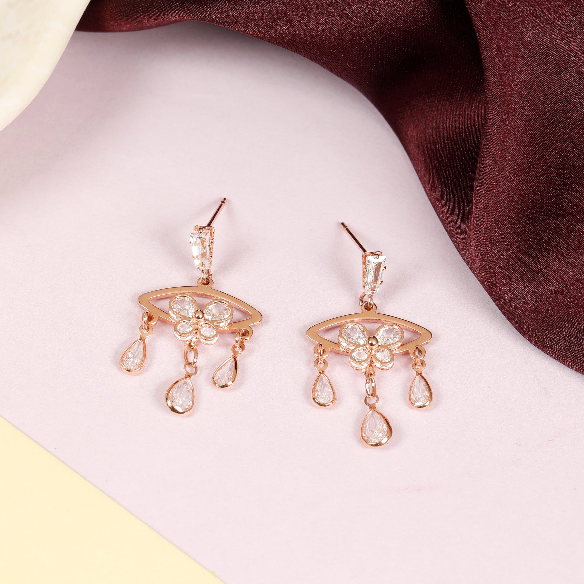 Bold Diva Rose Gold Earrings