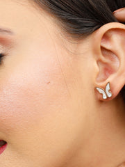 Butterfly Stud Rose Gold Earrings