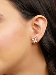 Butterfly Stud Rose Gold Earrings