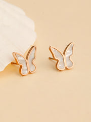 Butterfly Stud Rose Gold Earrings