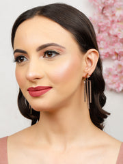 Snaky Tale Butterfly Rose Gold Earrings