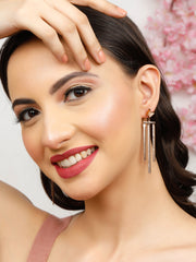 Snaky Tale Butterfly Rose Gold Earrings
