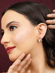 Floral Rose Gold Stud Earrings