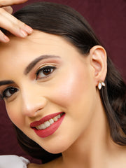 Floral Rose Gold Stud Earrings