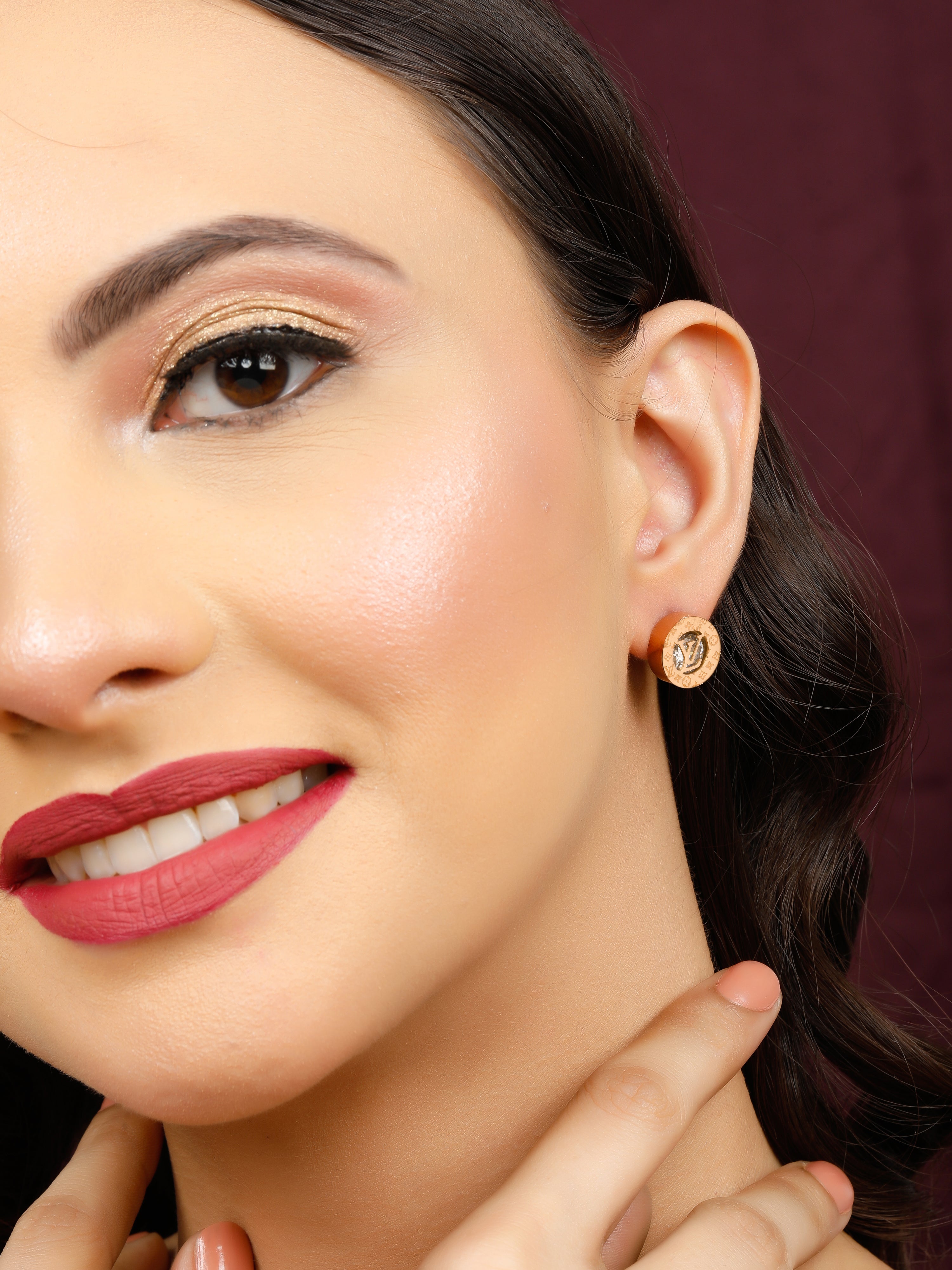 Luxe Rose Gold Stud Earrings