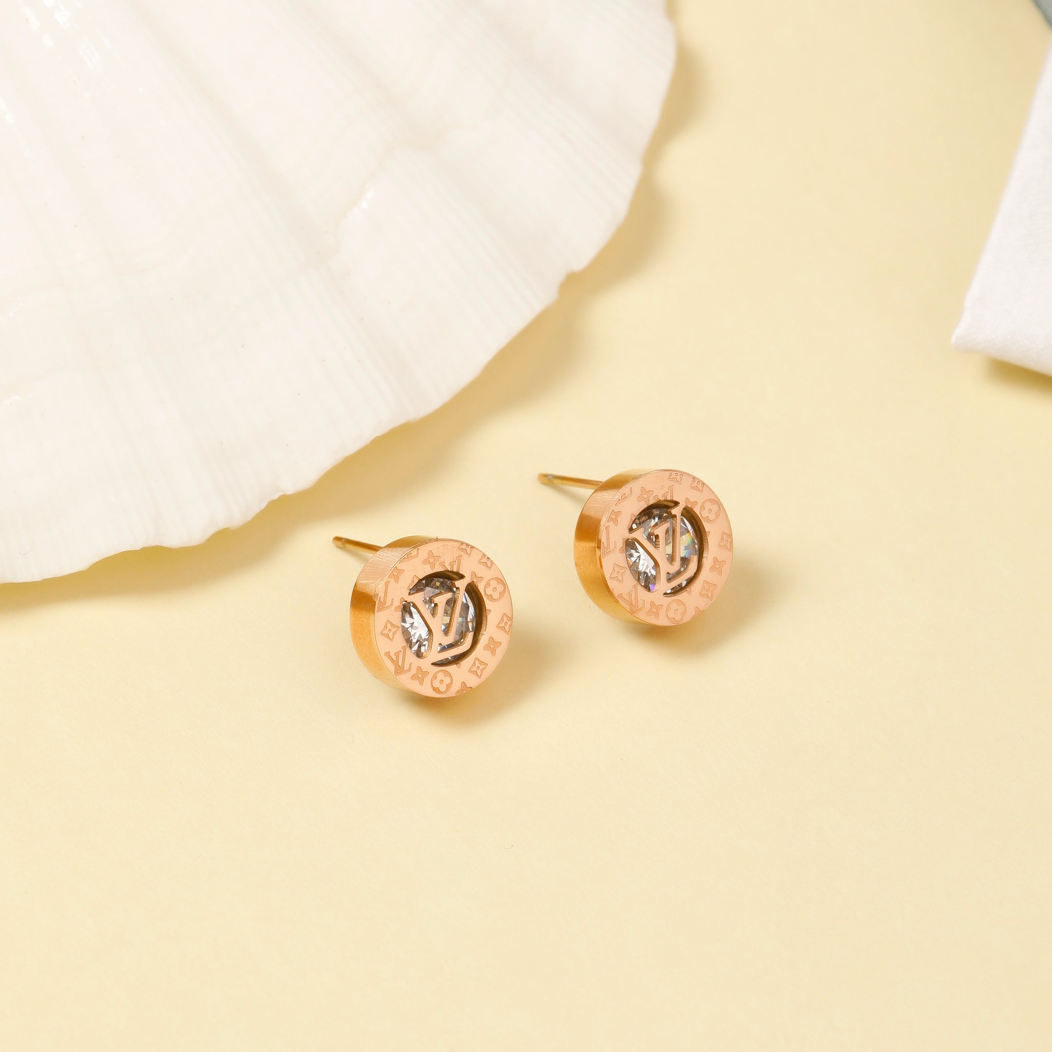 Luxe Rose Gold Stud Earrings