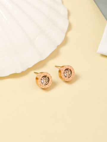 Luxe Rose Gold Stud Earrings