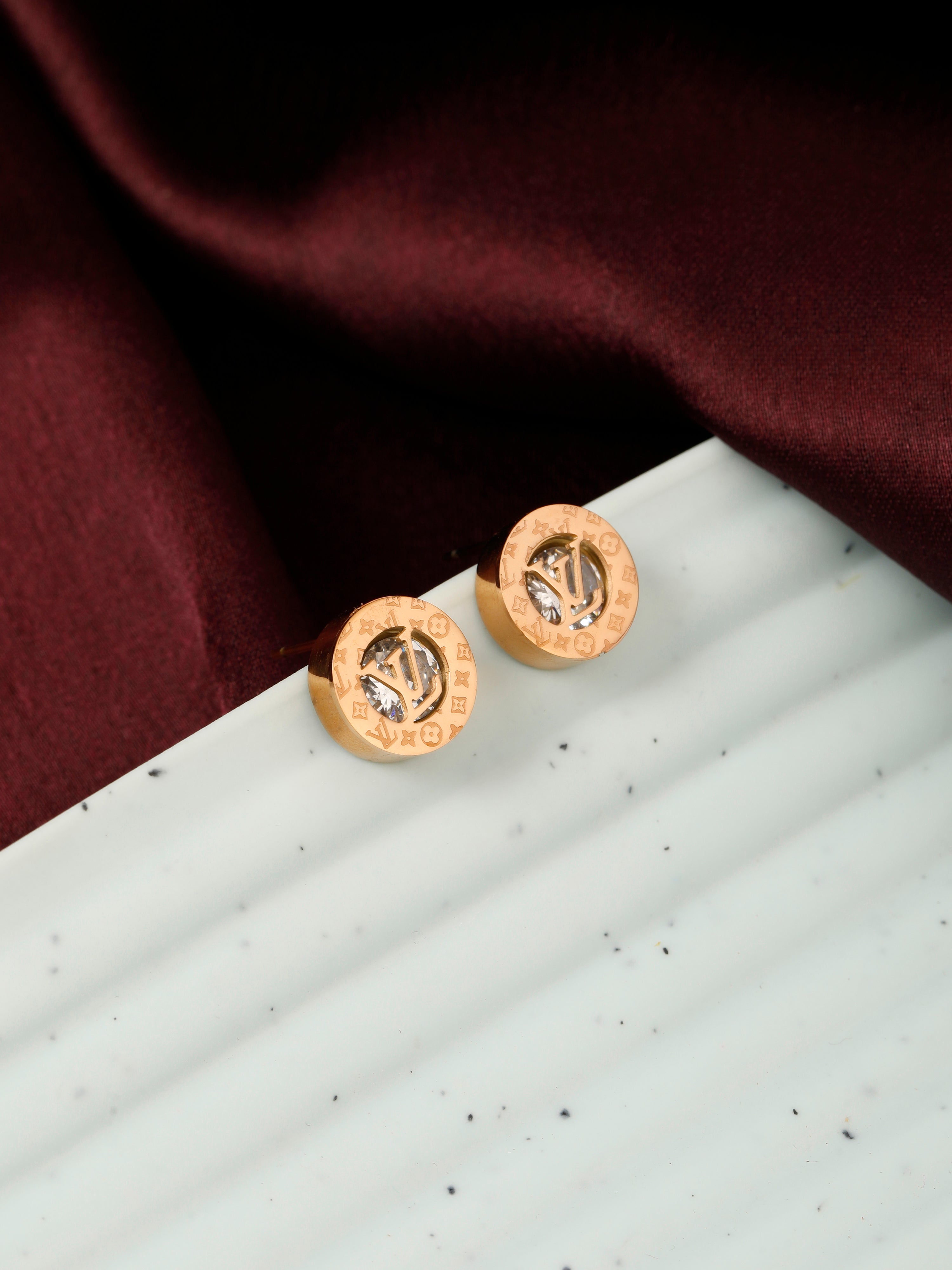 Luxe Rose Gold Stud Earrings