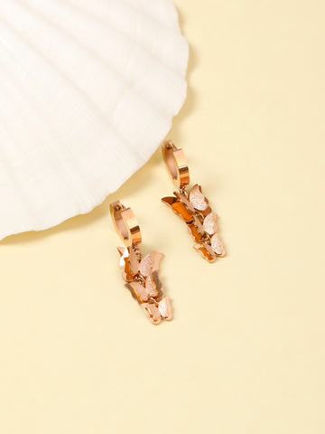 Fly Jhumka Rose Gold Earrings