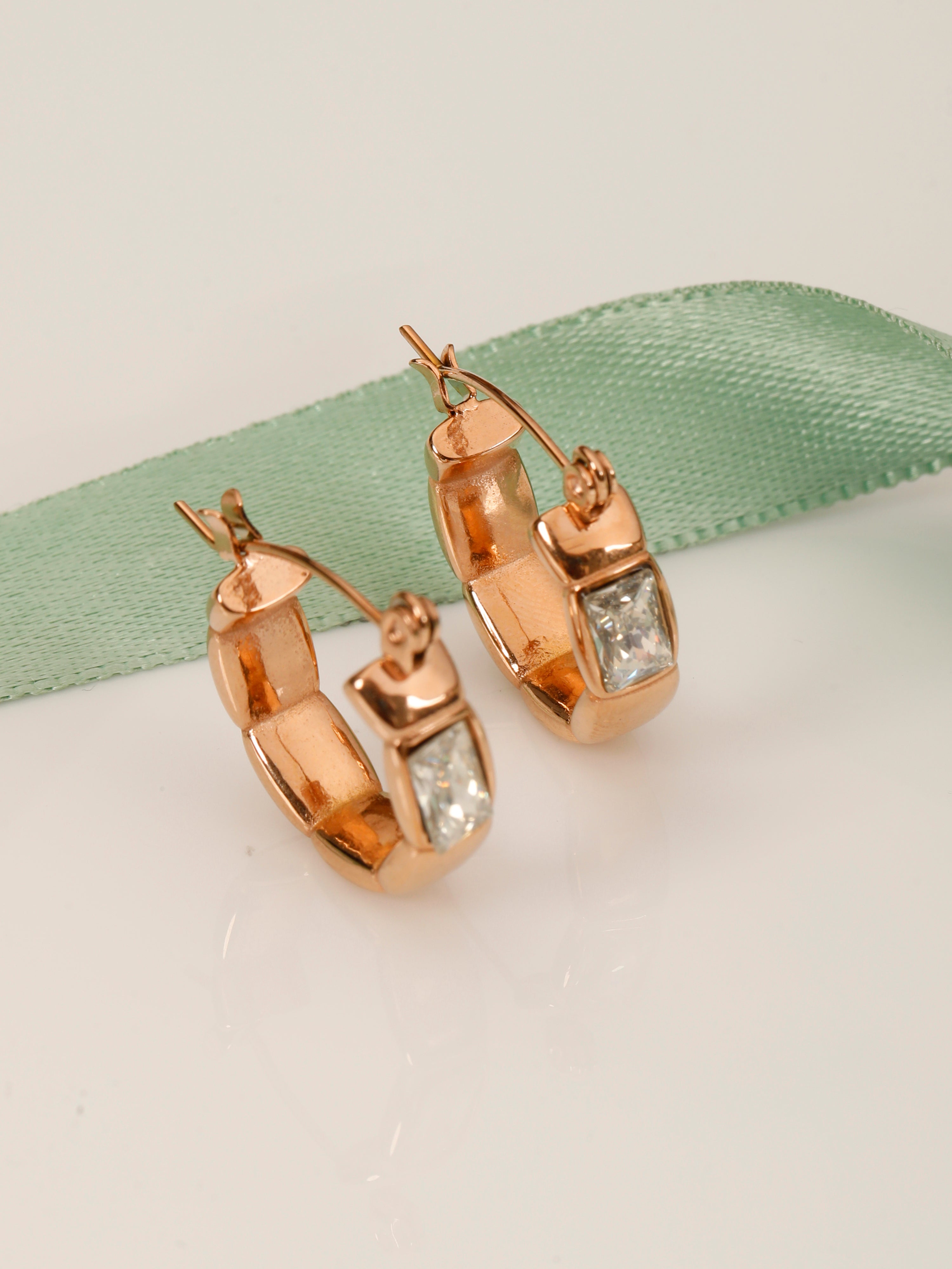 Classic Hoop Rose Gold Earrings