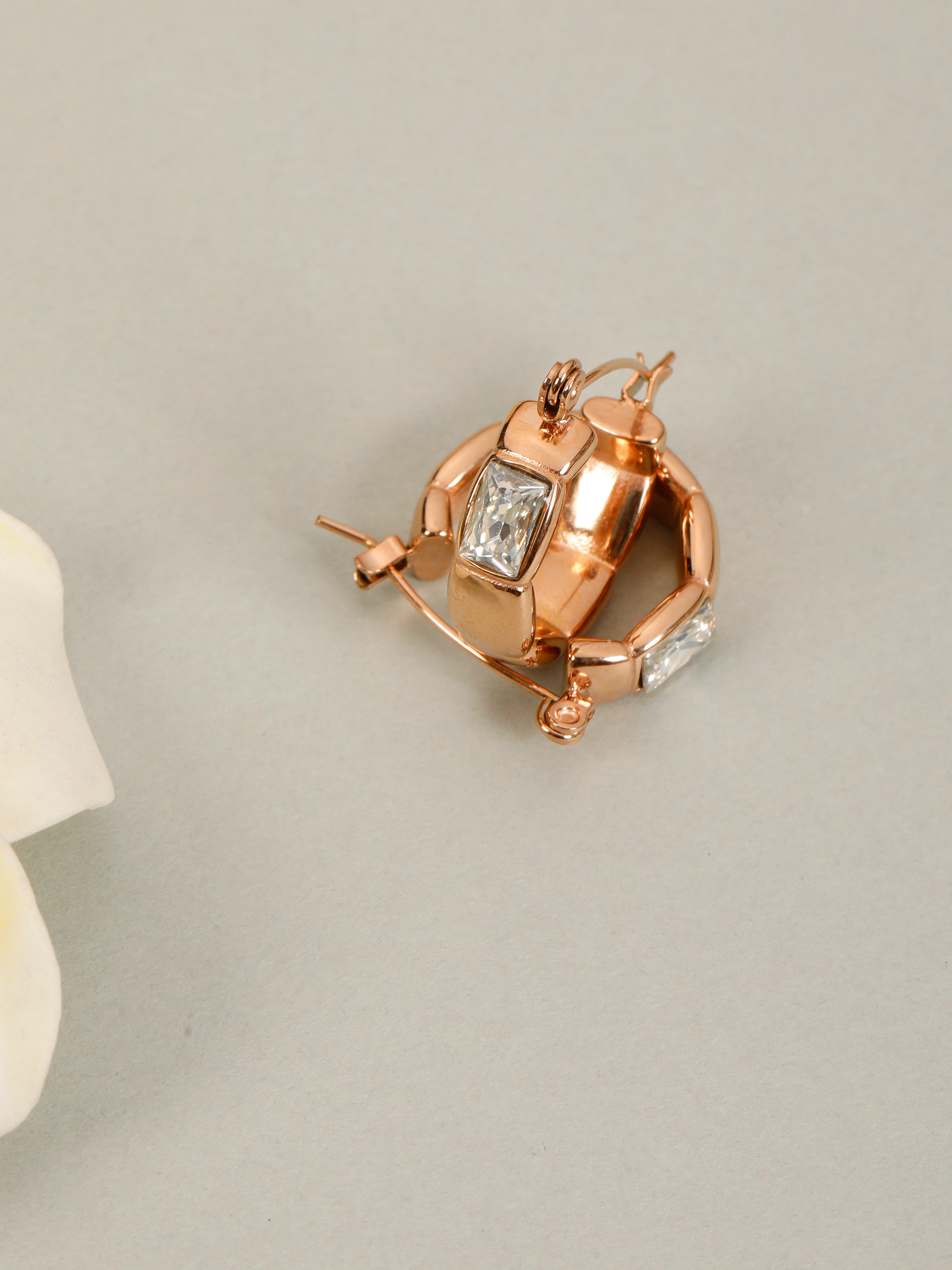 Classic Hoop Rose Gold Earrings