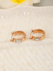 Classic Hoop Rose Gold Earrings