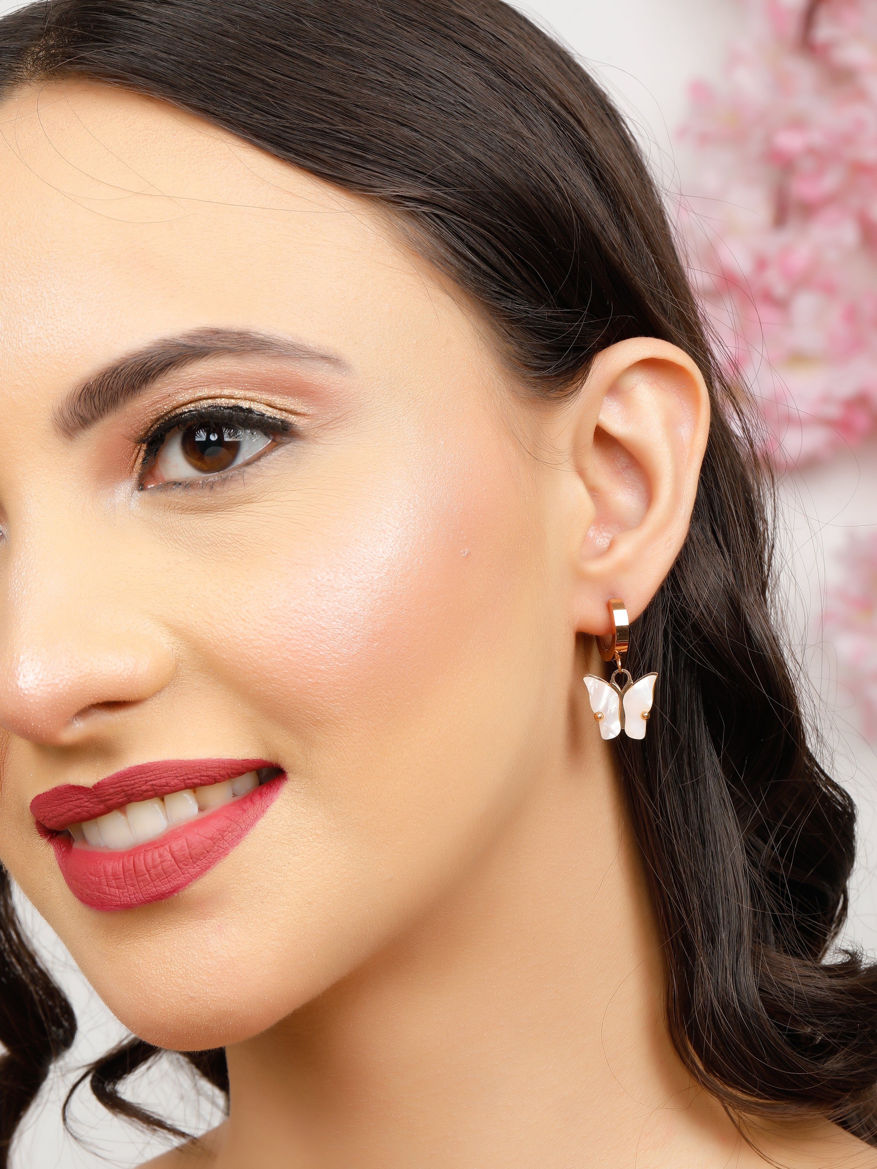 Beauty White Enamel Earrings