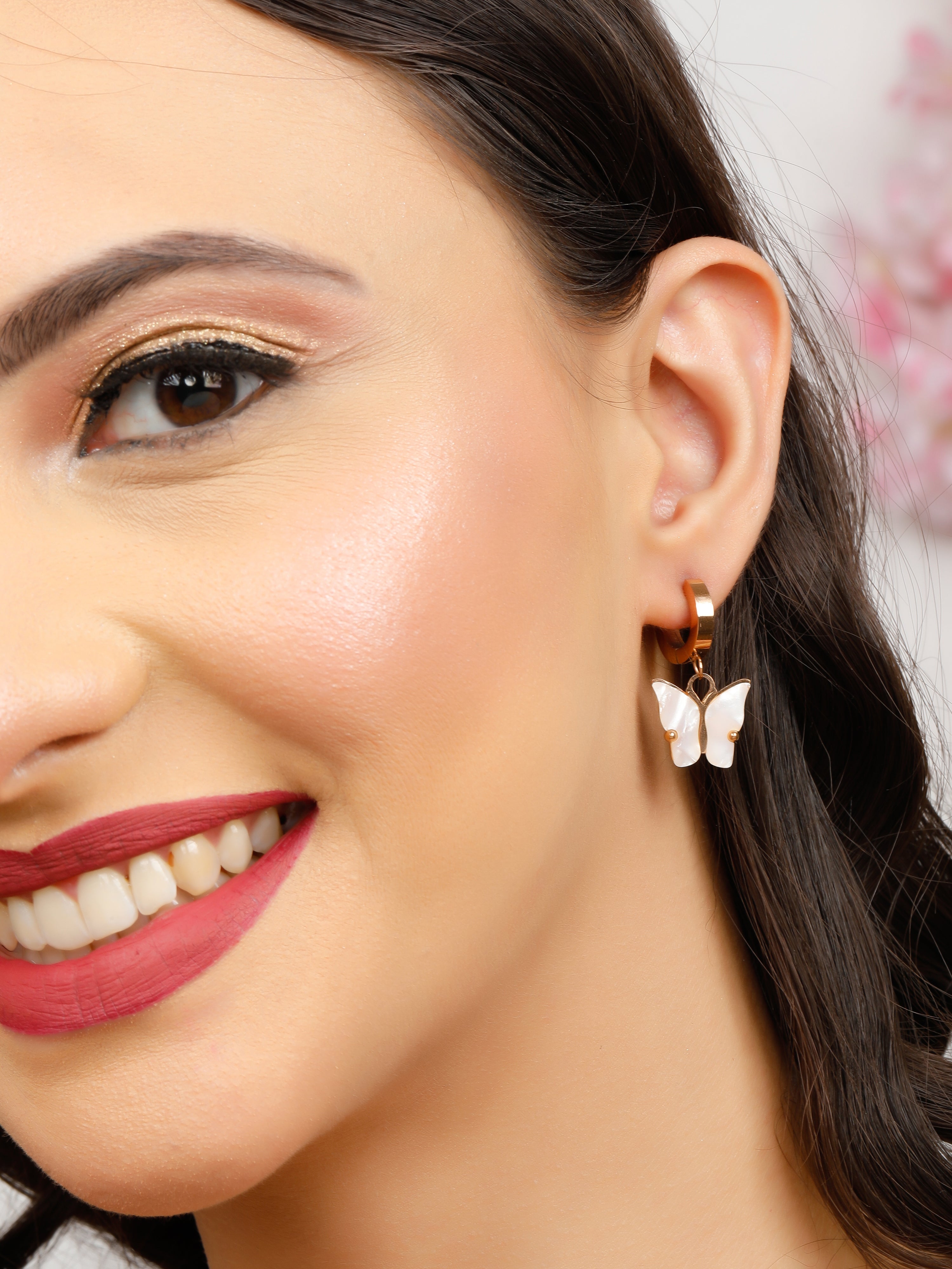 Beauty White Enamel Earrings