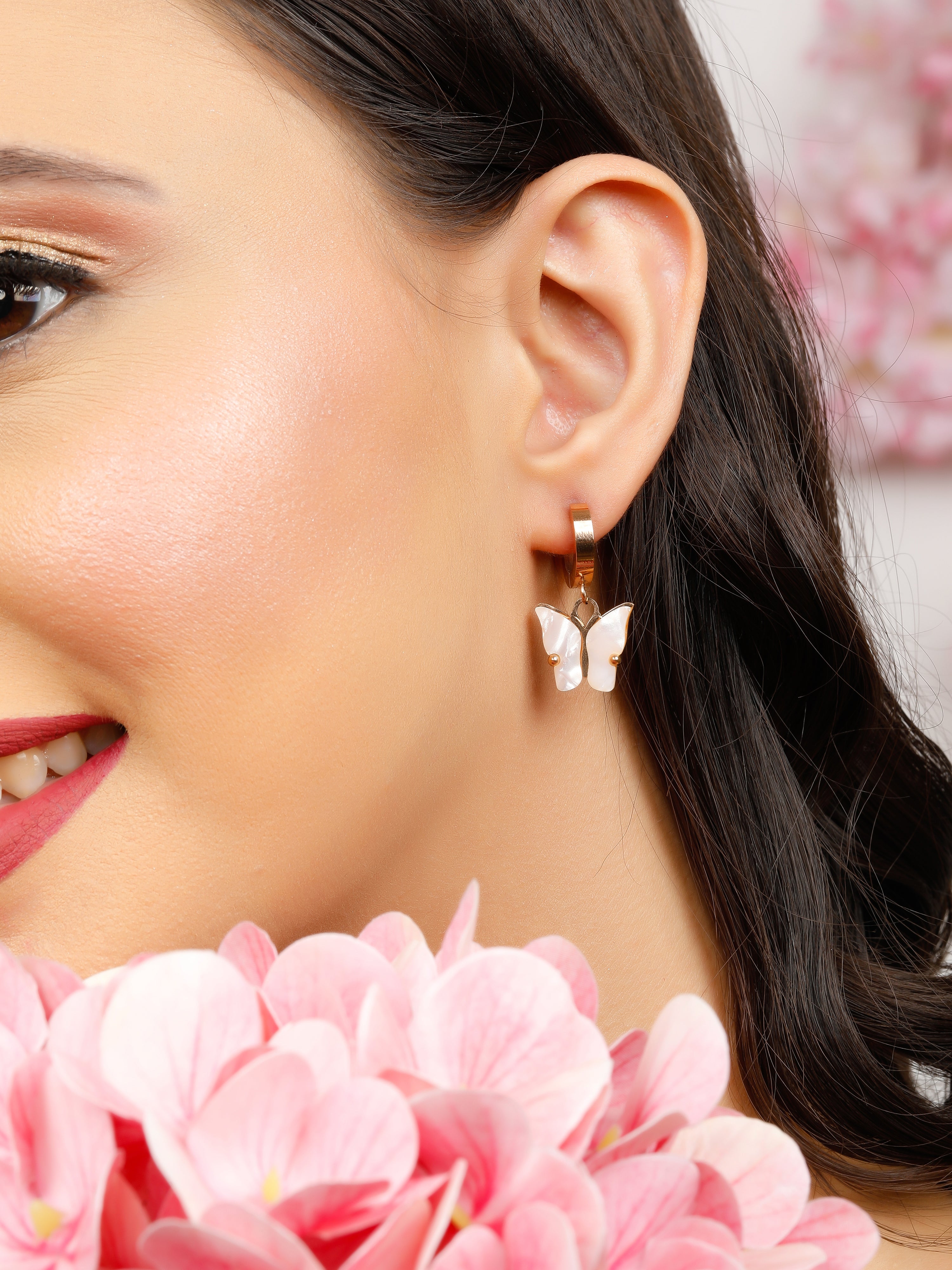Beauty White Enamel Earrings