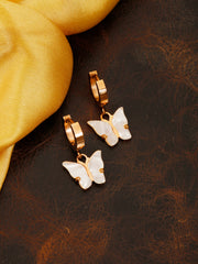 Beauty White Enamel Earrings