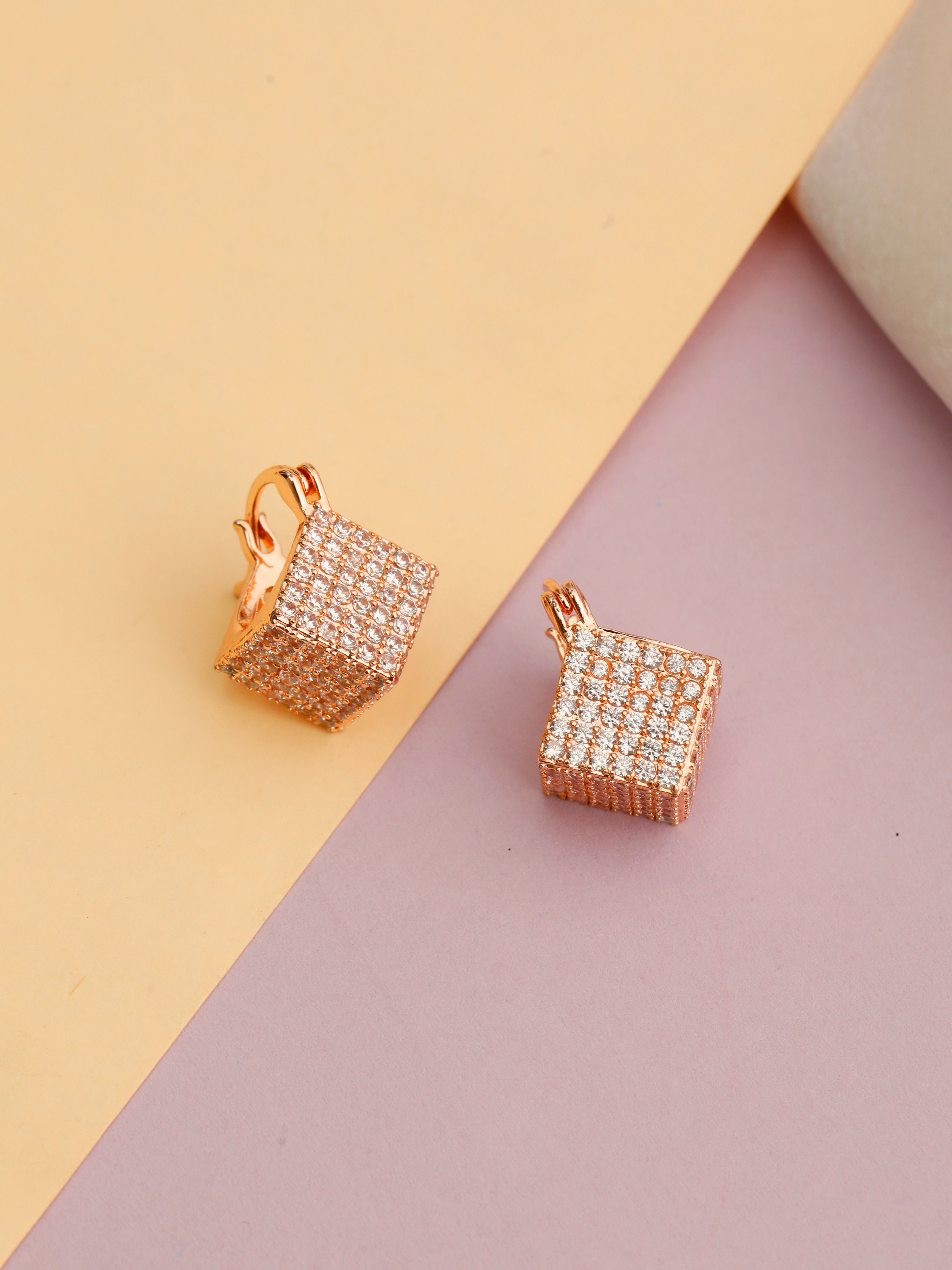 Classic Bold Rose Gold Earrings