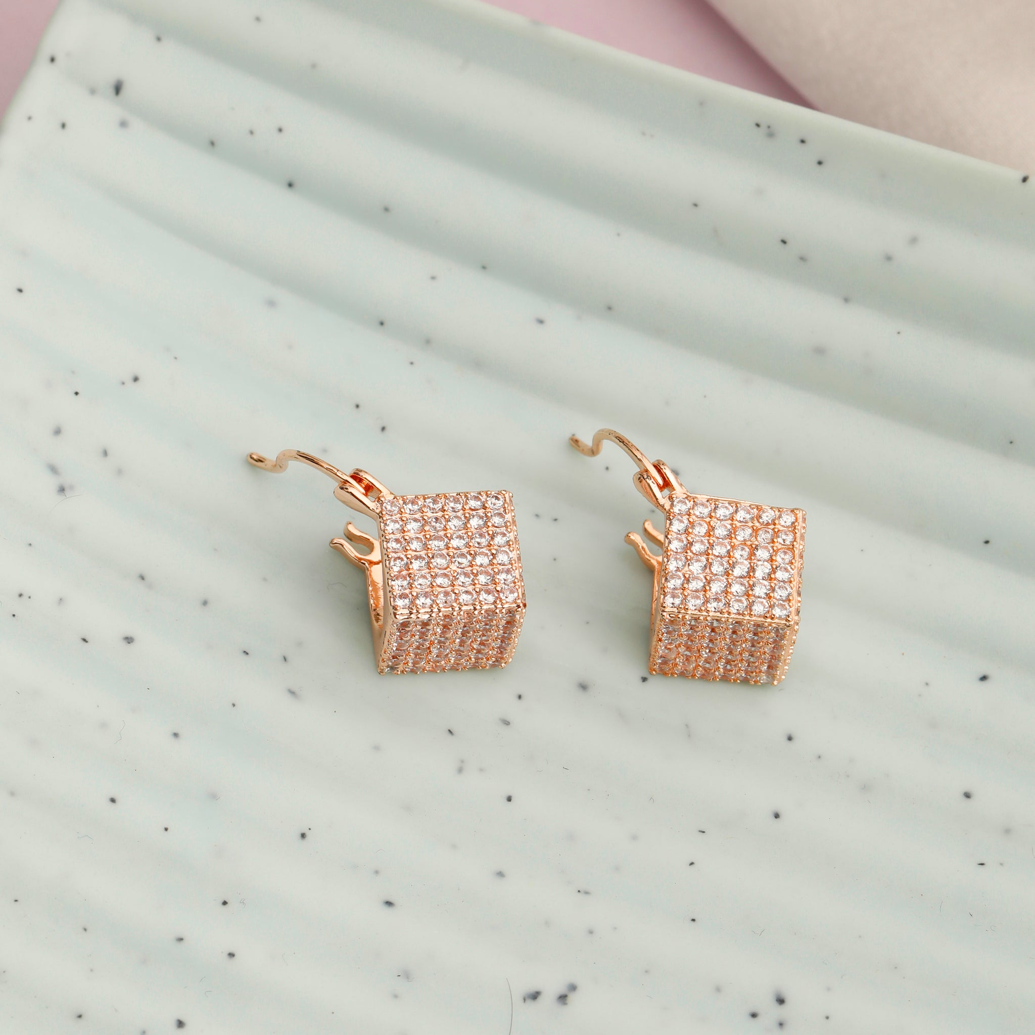 Classic Bold Rose Gold Earrings