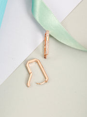 Half Love Rose Gold Earrings