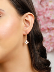 Averly Diamond Shape Rose Gold Earrings