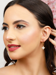 Averly Diamond Shape Rose Gold Earrings