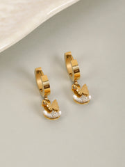 Rue Butterfly Rose Gold Earrings