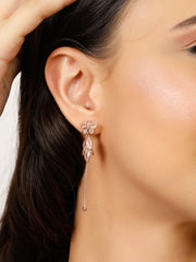 Floral Bunch Rose Gold Earrings
