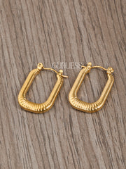Gold Glitter Glow Earrings