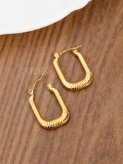 Gold Glitter Glow Earrings